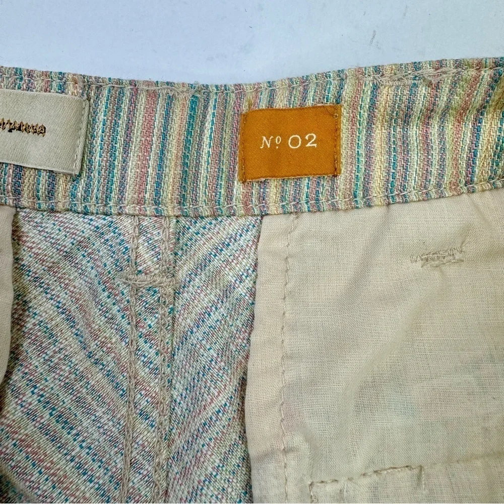 Pilcro and the Letterpress Anthropologie a-line skirt pastel rainbow chino 2